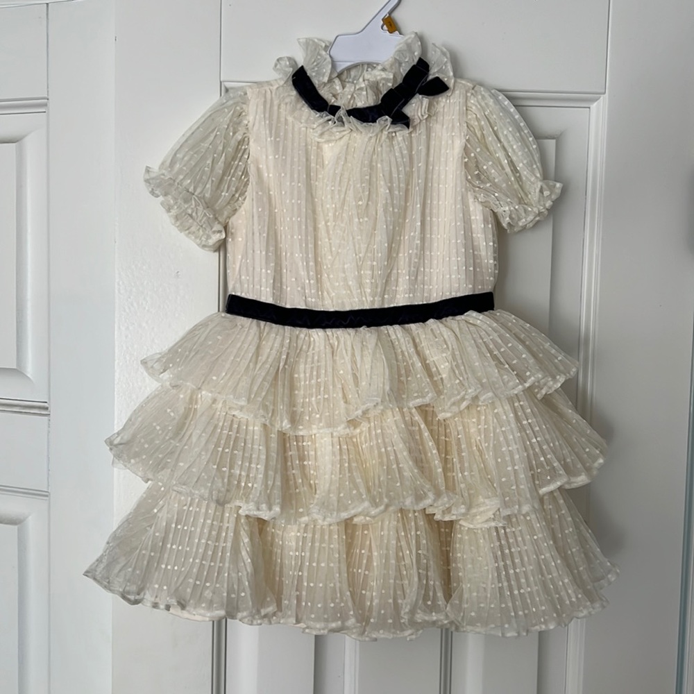 Janie and Jack ivory dot dress